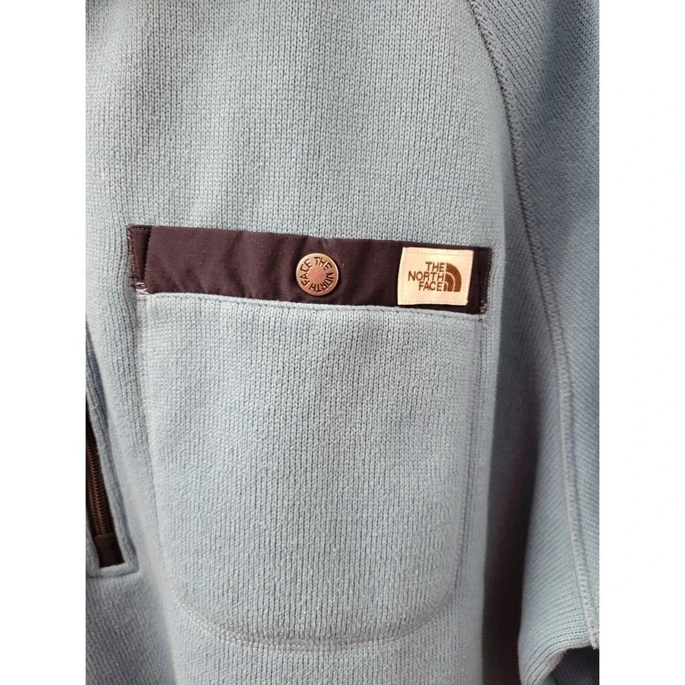 The North Face Men's 3XL XXXL 1/2 Zip Pullover Fleece Sweater Blue EUC